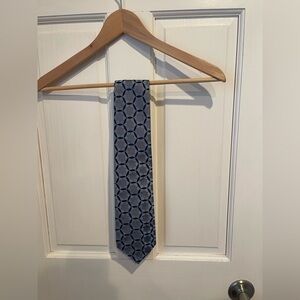 Ted Baker Hexagonal Patterned Tie in Blue and Black